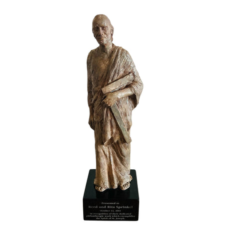 Vintage Religious St. Joseph Tribute Award Figure Sculpture