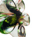 Vintage Murano Swung Pink Green Art Glass Vase