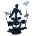 Vintage Iron Steampunk Black Drummer Sculpture