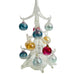 Vintage Art Glass Holiday Christmas Tree with Multicolor Ornaments