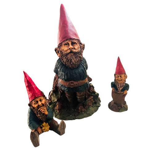 Vintage Tom Clark Forest Gnome 3pc Lot