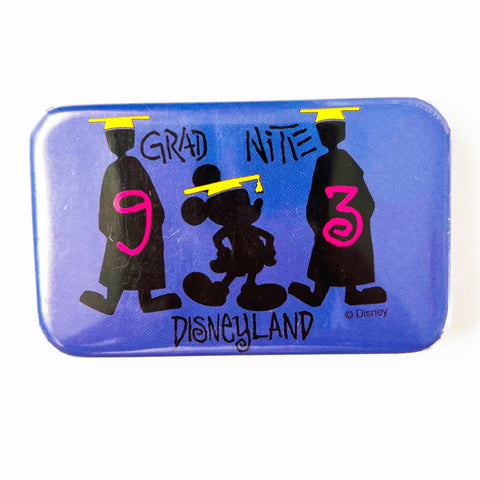 Disneyland Vintage 90’s Grad Nite Mickey Mouse Pinback Button