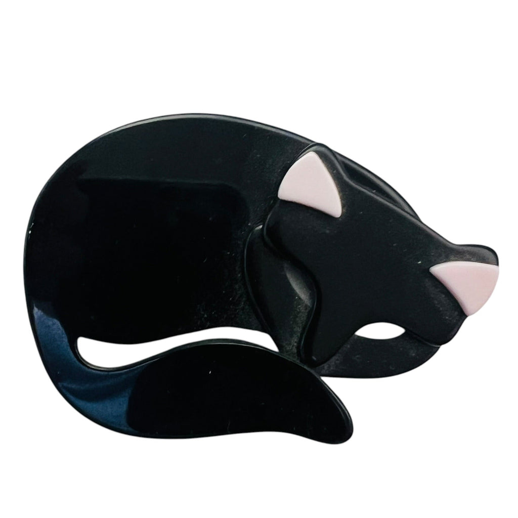 Vintage Lea Stein Cat Brooch