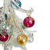 Vintage Art Glass Holiday Christmas Tree with Multicolor Ornaments