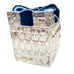 Vintage Glass Blue Bow Christmas Box