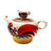 Vintage Russia St. Petersburg Floral Teapot with Gold Accents