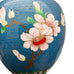 Vintage Floral Blue Cloisonné Vase