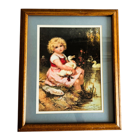 Vintage Frederick Morgan Nursing A Poorly Duckling “DUCKLINGS” Framed