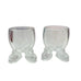 Clear Glass Egg Cups with Feet – Set of 2