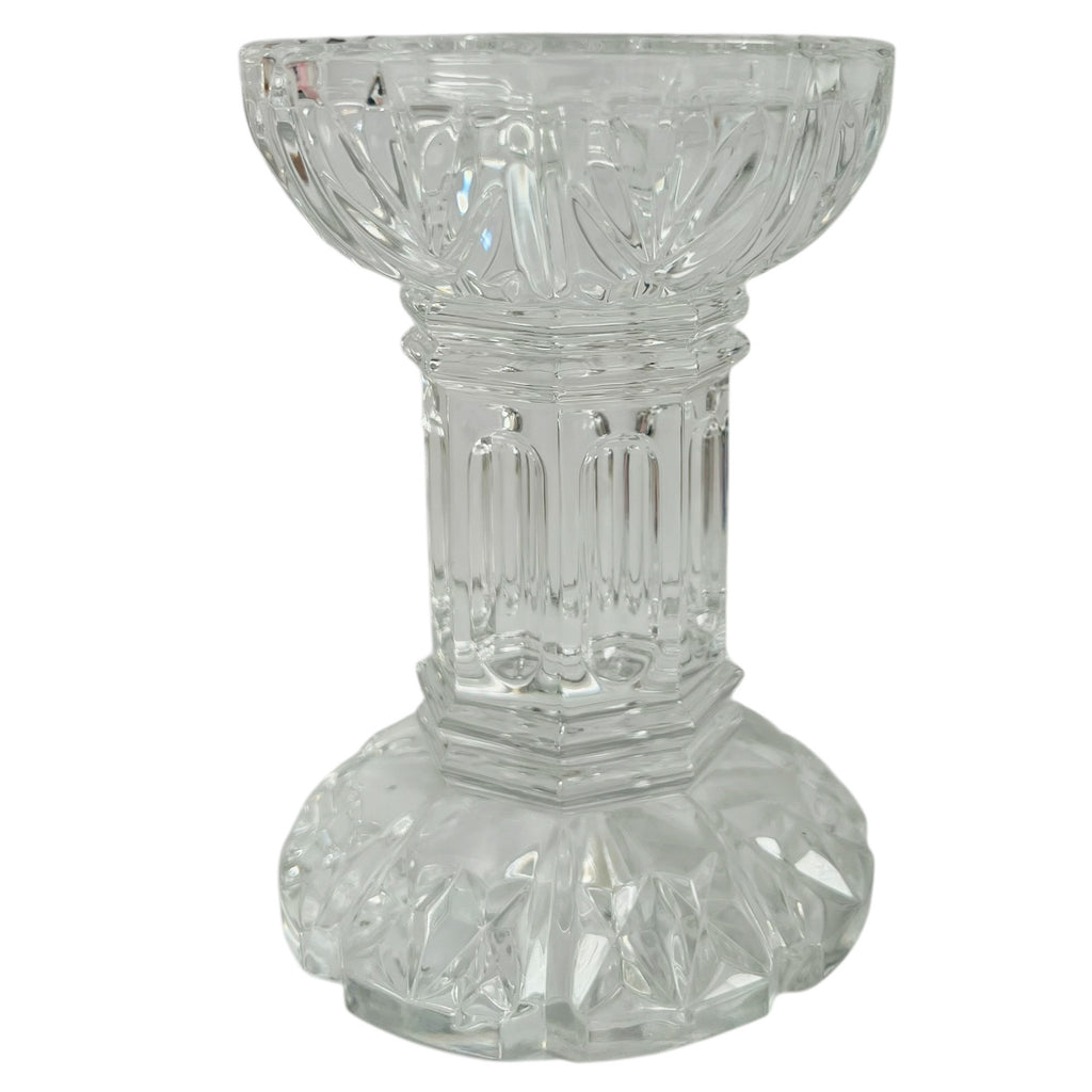 Waterford Crystal Glass Bethany Pillar Candle Stand Holder