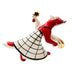 Vintage Russian Porcelain Fox with Rooster Figurine