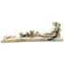 Pearlite Marblecraft Inuit Eskimo Carving With 3 Sled Dogs Figurine Statue