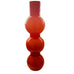 Modern Cased Bubble Orange Glass Vase