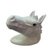 Glazed White Ceramic Glass Eyes Horse Head Wall Mount