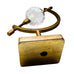 Vintage Glass Crystal Globe on Caliper Stand
