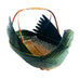 Vintage Zheijiang Ben Rickert INC Wicker Green Swan Basket
