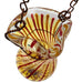 Vintage Robert Coleman Signed RC Handblown Spiral Glass Hanging Chain Bud Vase