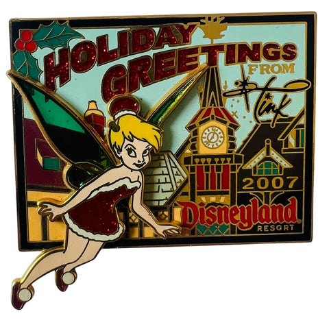 Disbey DLR Tinker Bell 2007 Holiday  Greetings Limited Edition 1000 Pin