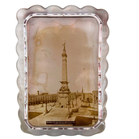 Vintage Indianapolis Monument Circle Soldiers and Sailors Monument Paperweight