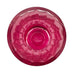 Vintage Optic Cranberry Swirl Glass Vase