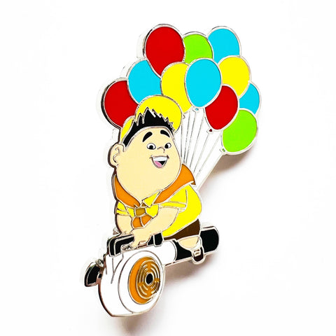 Disney Pixar's Up Russel Riding On Leaf blower Pin