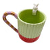 Starbucks Holiday Ceramic Bunny Mug w/ Candy Cane Handle
