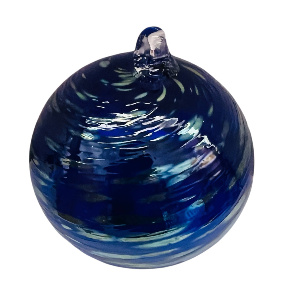 Studio Art Glass Michael Trimpol Silvery Moon Ornament