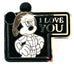 Disney Star Wars Minnie Mouse as Princess Leia Quote I Love You Pin