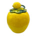 MADE ITALY ORGIA Art Handmade Ceramics Lemon Shaped Cookie Jar Decorated Lid