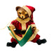 Kurt S. Adler Christmas Fabriche Santa Teddy Bear with Book Ornament Figurine