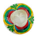 Vintage Murano Italy Glass Trinket Dish Hand Painted Bowl