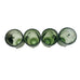 Green Sculpted Face Glass Drinking Glass Tumblers - Set of 4