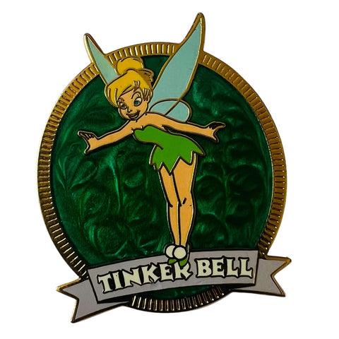 Disney Tinker Bell Green & Gold Tone Portrait Pin