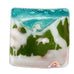 Fused Art Glass Wolf Bear Buffalo Square Soap Dish Trinket Dish