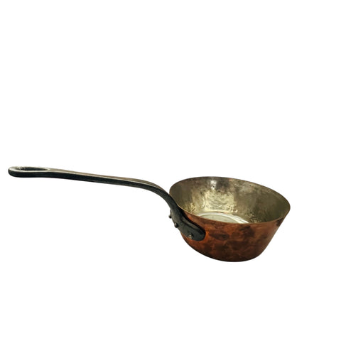 Vintage Fabrication Francaise Heavy French Copper Pot with Long Handle