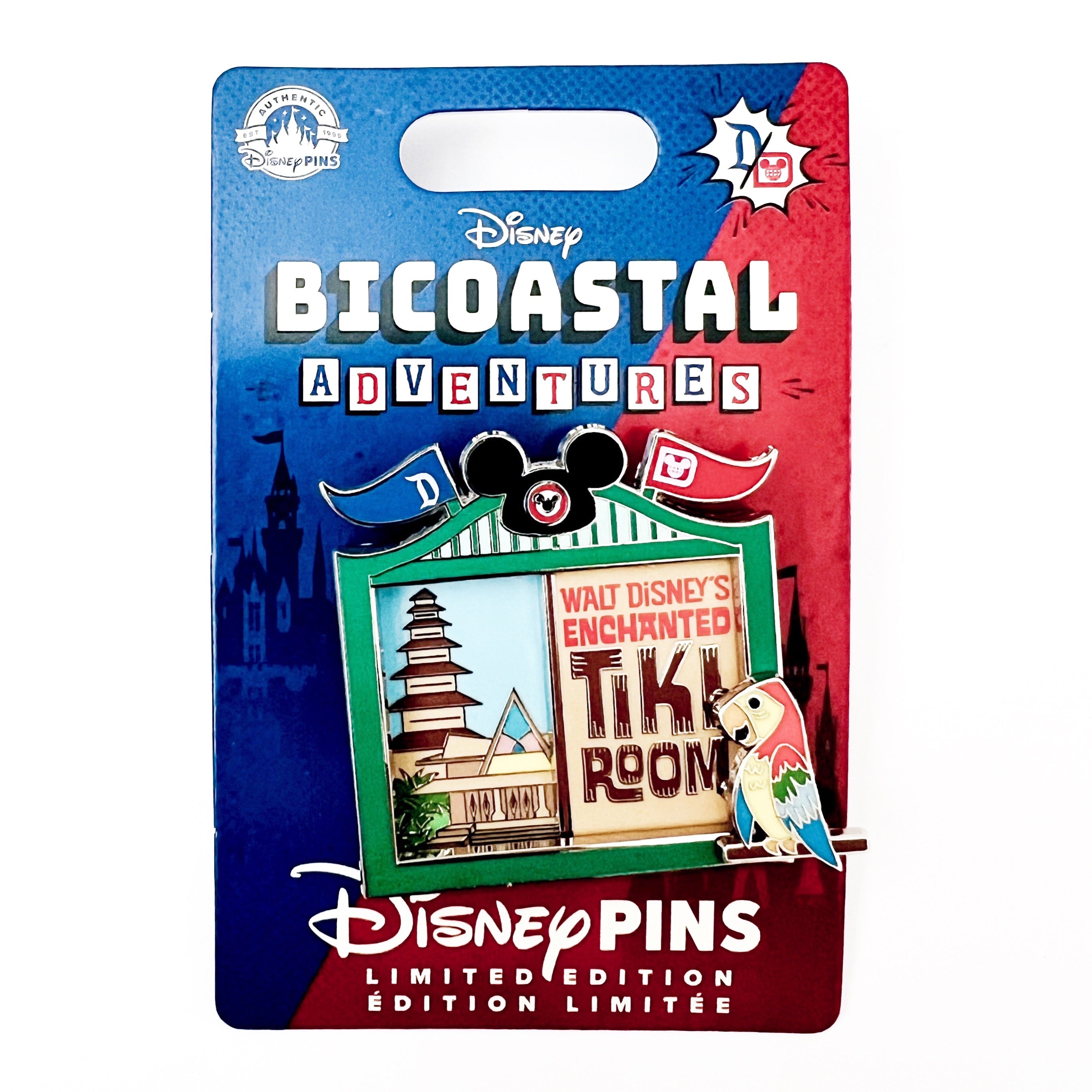 Disney Bicoastal Adventures Series Enchanted Tiki Room LE Pin The Stand Alone