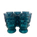 Fostoria Colony Whitehall Riviera Blue Cubist Juice Glasses Tumblers -Set of 8