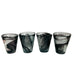 Kosta Boda Swirl Glass Cup by Artist Ulrica Hydman Vallien Sweden Set of Four