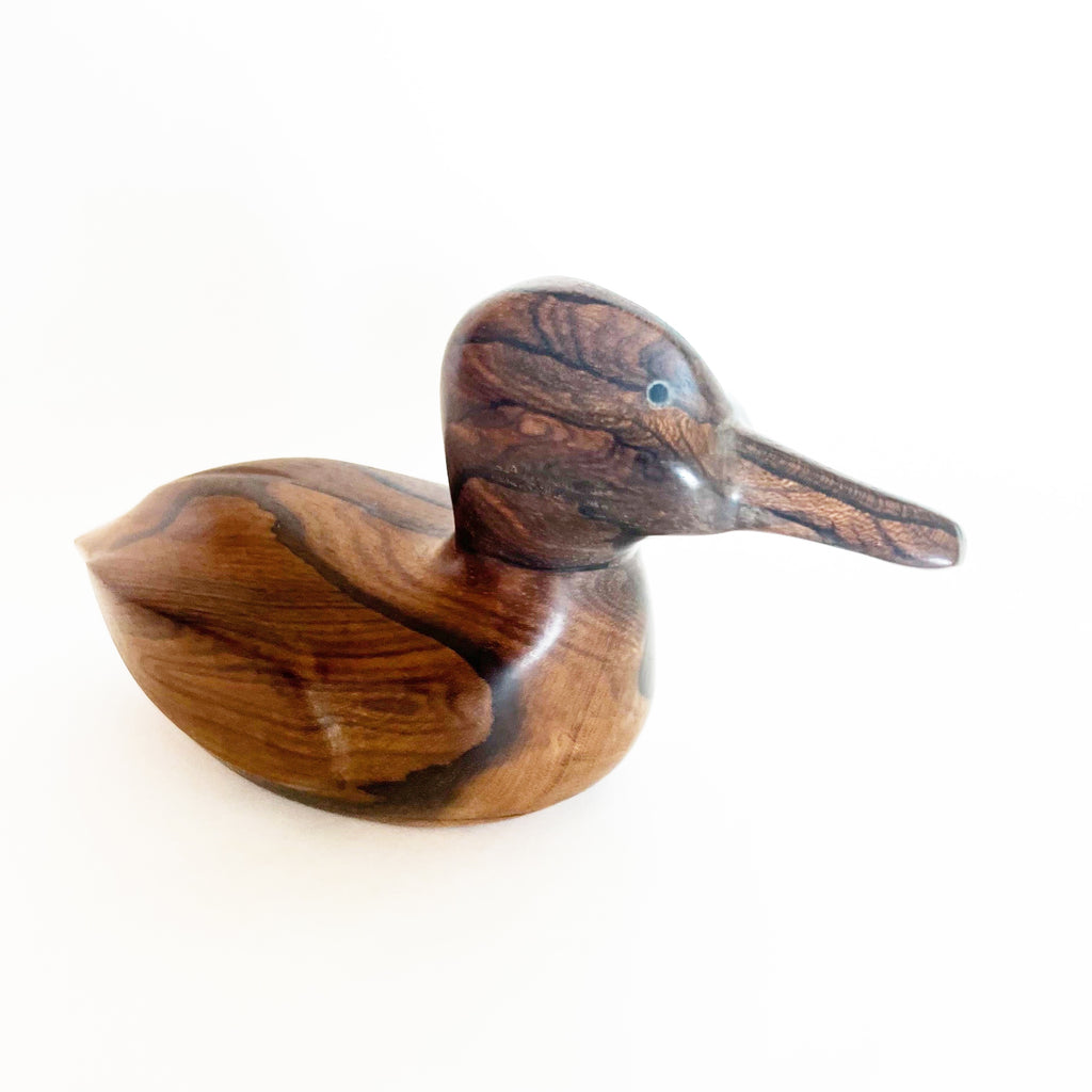Vintage Hand Carved Solid Wood Duck Decoy
