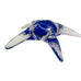 Vintage Blodgett Art Glass Blue Starfish Signed Paperweight