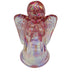 Vintage Fenton Pink Iridescent Art Glass Angel Figurine