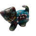 Vintage Chinese Cloisonne Copper Brass Enamel Cat Figurine Statue