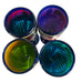 Floral Goblet Glasses Multicolor Set of 4