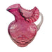 Vintage Fenton Ruby Red Glass Ruffled Edge Pitcher with 6 Matching Tumblers