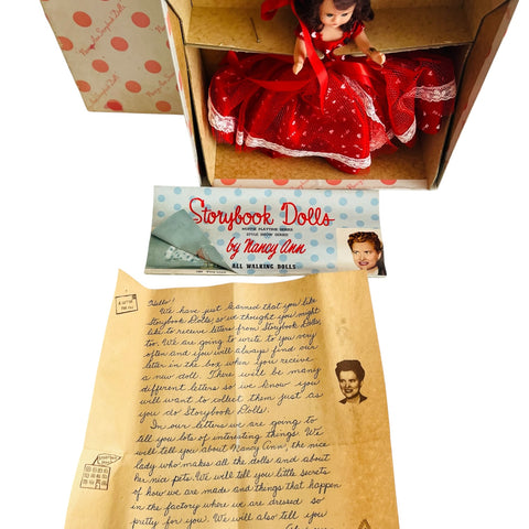 Storybook Dolls by Nancy Ann Red Polka Dot Dress Doll