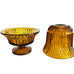 Vintage Indiana Glass Amber Tea Light Holder Fairy Lamp