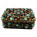 Vintage Trinket Jeweled Floral Filigree Enamel Box with Lid