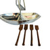 Godinger Rowboat Serving Bowl Napkin Holder & Mini Wooden Oar Serving Spoons