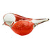 Vintage Orange Clear Bird Art Glass Figurine