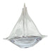 Sailboat Figural Clear Glass Sculpture